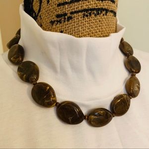 Chunky Brown Statement Necklace